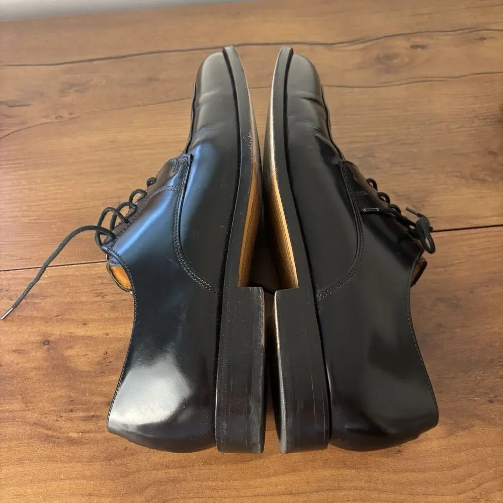 Cole Haan Men's Size 9.5 M Cassady Split Toe Oxford Black Leather Shoes C07603